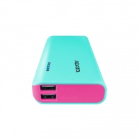 Išorinė baterija ADATA APT100 10000 mAh Tiffany Blue/ Pink